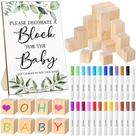 Kit de jogos Baby Shower Party Decore a Block Tatuo 75 unidades