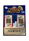 Kit De Jogos Com 2 Baralho Poker 108 Cartas 1 Dominó 5 Dados