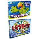 Kit de Jogos De Tabuleiro 7 anos Mimicas Bico Fechado + Letrix Com Roleta - Pais e Filhos