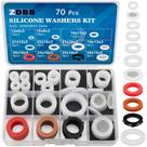 Kit de Juntas de Silicone para Encanamento ZDBB 70 Peças Alta Temperatura