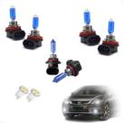 Kit de Lâmpadas Halógena Super Branca Farol Baixo H11 Alto HB3 e Milha H11 para Honda Civic 2012 até 2020