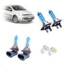 Kit de Lâmpadas Halógena Super Branca Farol Baixo H7 e Milha H11 para Voyage G6 2015 2016