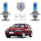 Kit de Lâmpadas Halógena Super Branca H4 Farol Simples Alto e Baixo Gol G3 2000 2001 2002 2003 2004 2005
