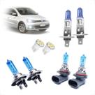 Kit de Lâmpadas Halógena Super Branca H7 H1 H11 Farol Alto Baixo e Milha Voyage G6 2015 2016