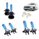 Kit de Lâmpadas Halógena Super Branca H7 H7 HB4 Farol Baixo Alto e Milha para Jetta 2007 a 2016