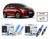 Kit de Lampadas Halogenas Modelo Super Branca Farol Alto/Baixo Citroen C3 Novo 2011 em Diante