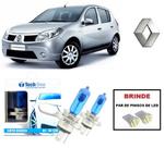 Kit de Lampadas Halogenas Super Branca para Farol Alto e Baixo com para Renault Sandero ano 07 a 14