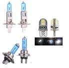 Kit de Lâmpadas Halógenas Super Brancas H1 H7 T10 para Farol Alto, Baixo e Lanterna