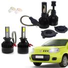 Kit de Lâmpadas Led Tech One 8000k Azulado Farol Alto Baixo e Milha Fiat Uno 2011 2012 2013 2014
