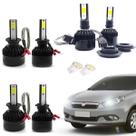 Kit de Lâmpadas Led Tech One 8000k Azulado Farol Alto Baixo e Milha Grand Siena 2013 2014 2015 2016 2017