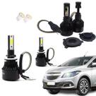 Kit de Lâmpadas Led Tech One 8000k Azulado Farol Alto Baixo e Milha Onix 2012 2013 2014 2015 2016