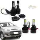 Kit de Lâmpadas Led Tech One 8000k Azulado Farol Alto Baixo e Milha Palio 2012 2013 2014