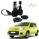 Kit de Lâmpadas Led Tech One 8000k Azulado Farol Alto e Baixo Fiat Uno 2011 2012 2013 2014