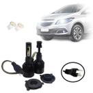Kit de Lâmpadas Led Tech One 8000k Azulado Farol Alto e Baixo Onix 2012 2013 2014 2015 2016