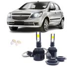 Kit de Lâmpadas Led Tech One 8000k Azulado Farol Baixo Agile 2012 2013 2014