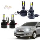 Kit de Lâmpadas Led Tech One 8000k Azulado Farol Baixo e Milha Grand Siena 2013 2014 2015 2016 2017