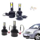 Kit de Lâmpadas Led Tech One 8000k Azulado Farol Baixo e Milha Meriva 2004 2005 2006 2007 2008 2009 2010 até 2020