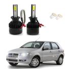 Kit de Lâmpadas Led Tech One 8000k Azulado Farol Milha Palio 2012 2013 2014