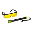 Kit de lanterna LED sem fio para detecção de vazamentos LEAKFINDER LF400 - alcance de até 6', luz LED azul, design fino, óculos para realce de fluorescência, 3 pilhas AAA, fabricado nos EUA Kit de lanterna LED sem fio para detecção de vazamentos LEAKFINDER LF400 - alcance de até 6', luz LED azul, design fino, óculos para realce de fluorescência, 3 pilhas AAA, fabricado nos EUA