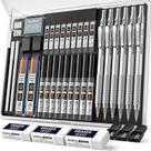 Kit de Lápis Mecânico de Metal Nicpro 35 Peças 0,5-2,0 mm Kit de Lápis Mecânico de Metal Nicpro 35 Peças 0,5-2,0 mm