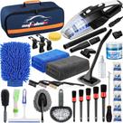 Kit de lavagem para limpeza de carros AUTODECO 39 unidades com aspirador portátil