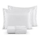 Kit De Lençol Cama Casal King Com Elástico 400 Fios E Fronhas Com Aba