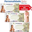 kit de Lenços Umedecidos Personalidade Baby Total Care (Pacotes)