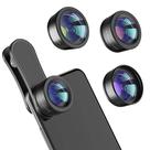 Kit de Lentes 3 em 1 LEKNES para Câmera de Celular - Grande Angular, Macro e Olho de Peixe