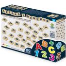 Kit de letras e números com 80 peças - junges - 703