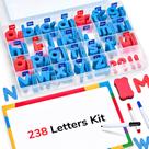 Kit de letras magnéticas Gamenote Classroom 238 unidades com placa