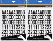 Kit de letras/números em vinil Signage Hillman 847212, pacote com 2