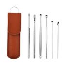 Kit De Limpeza De Ouvido 6 Peças: Ferramenta Extratora De Cera, Palitos E Curetas Para Higiene