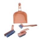 Kit de Limpeza de Plástico com 1 Pá + 3 Escovas Multiuso 4 Peças BC23153