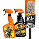 Kit de limpeza de rodas de carro e brilho de pneus Armor All - 3 unidades Kit de limpeza de rodas de carro e brilho de pneus Armor All - 3 unidades