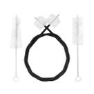 Kit De Limpeza De Trompete Branco, Conjunto De 3 Peças, Escova De Pistão Flexível, Limpador De Bocal