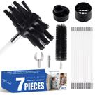 Kit de limpeza de ventilação do secador Bluesea, 7 peças, escova flexível de 7,5 m