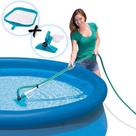 Kit de Limpeza Manutenção Piscina Intex Aspirador Peneira