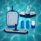 Kit de Limpeza para Piscina Pooltec Compact Escova Peneira Aspirador Ponteiras Kit de Limpeza para Piscina Pooltec Compact Escova Peneira Aspirador Ponteiras