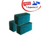 Kit de Limpeza Profissional 30 Fibra LT Pesada Verde 23x10 ou 26x10 cm com Suporte LT Azul Grátis