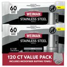 Kit de Limpeza Weiman Lenços para Aço Inoxidável com 2 Panos Kit de Limpeza Weiman Lenços para Aço Inoxidável com 2 Panos
