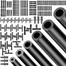 Kit de linha de vácuo Tnisesm 6 unidades com conectores de 128 unidades para carro
