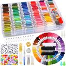 Kit de linhas de bordar VICOVI, incluindo 150 novelos e fio dental