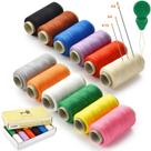 Kit de Linhas para Costura Wteehn com 12 Cores em Poliéster 320m