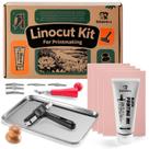 Kit de Linoleogravura Bobblebro com Ferramentas, Tinta e Blocos