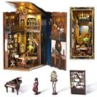 Kit de livros de casa de bonecas em miniatura DIY CCCDF Book Nook com LED