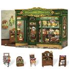 Kit de livros de casa de bonecas em miniatura DIY Cutefun Blossom Florists
