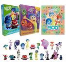 Kit de livros disney 2 vol: divertidamente emoções no comando/ novas emoções (20 miniaturas) + 500 adesivos divertidamen