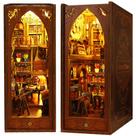 Kit de livros DIY Dollhouse Book Nook com luzes