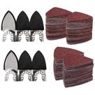 Kit de lixamento towbluii 156 unidades com 150 papéis e 6 almofadas, grão 60-240