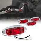 Kit de Luces Marcadoras para Remolque TRUE MODS 4 piezas LED Rojo 2.5" con Bisel Cromado
